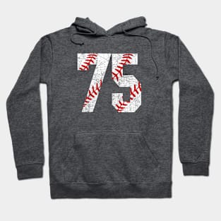 Vintage #75 Baseball Laces Baseball Mom Jersey Love Baseball Hoodie